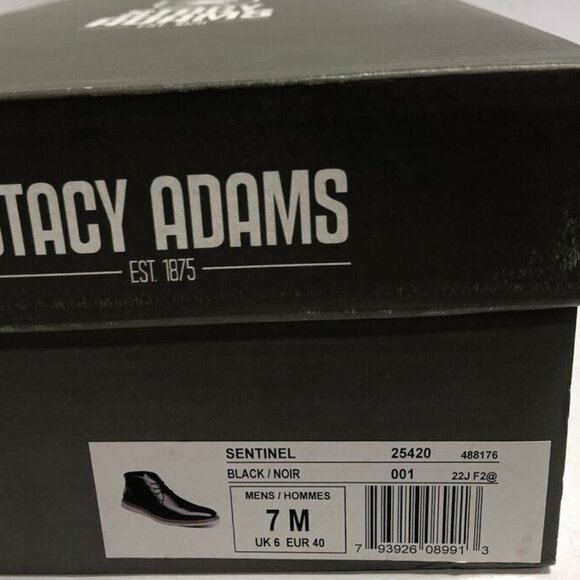 Stacy Adams Men’s Sentinel Chukka Boot Black Size 7 M